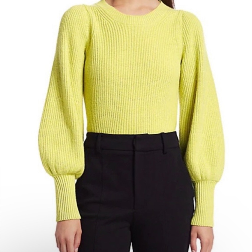 A.L.C.  Eliana Sweater Sz XSmall Balloon Sleeve Pullover Cashmere Wool Blend ALC